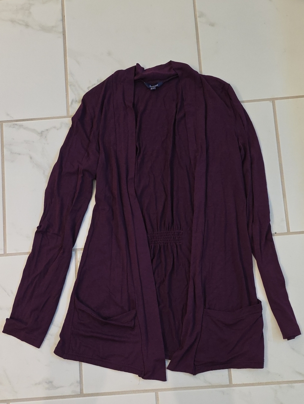 Reitmans Plum Open-Front Cardigan